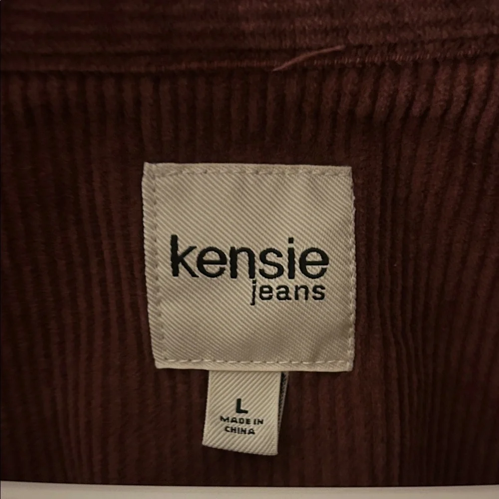 Kensie Women's Utility Corduroy Jacket - Deep Red - Picture 2 of 2
